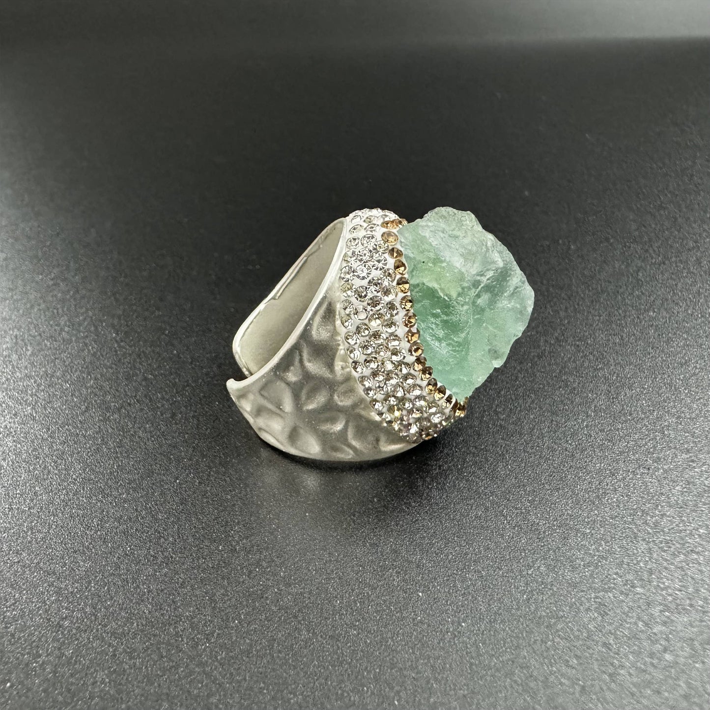 Fluorite Rhinestone Alloy Rings