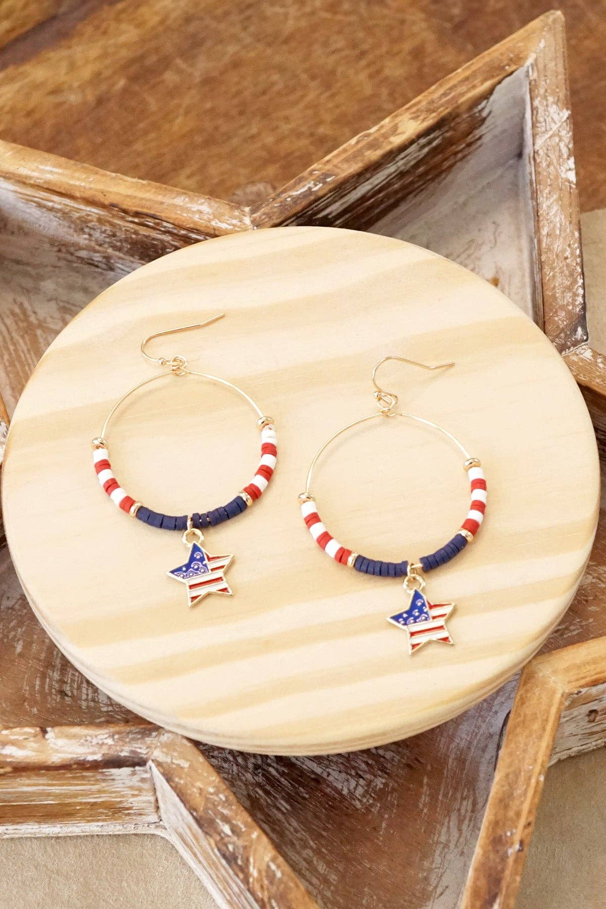 4th of July Dangle Hoop