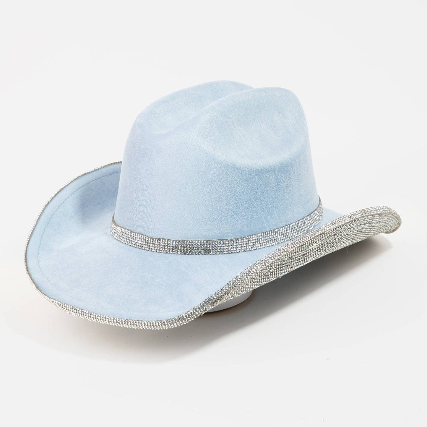 Pave Rhinestone Trim Cowboy Hat
