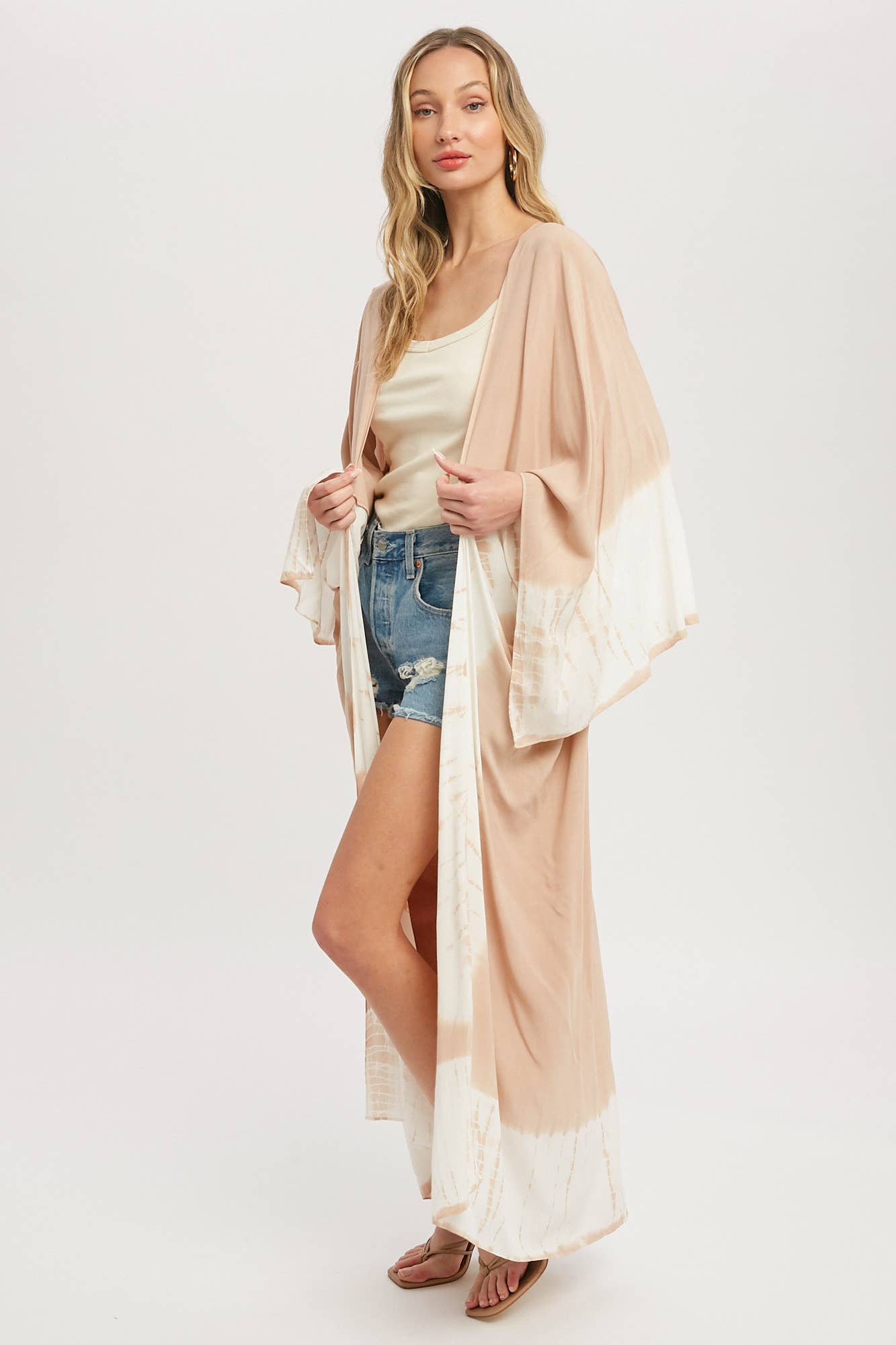 TIE DYE MAXI KIMONO