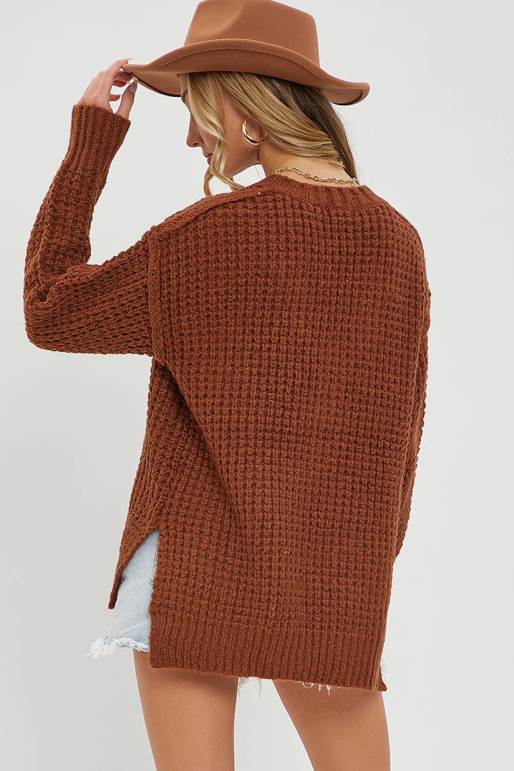 Soft Waffle Knit Sweater