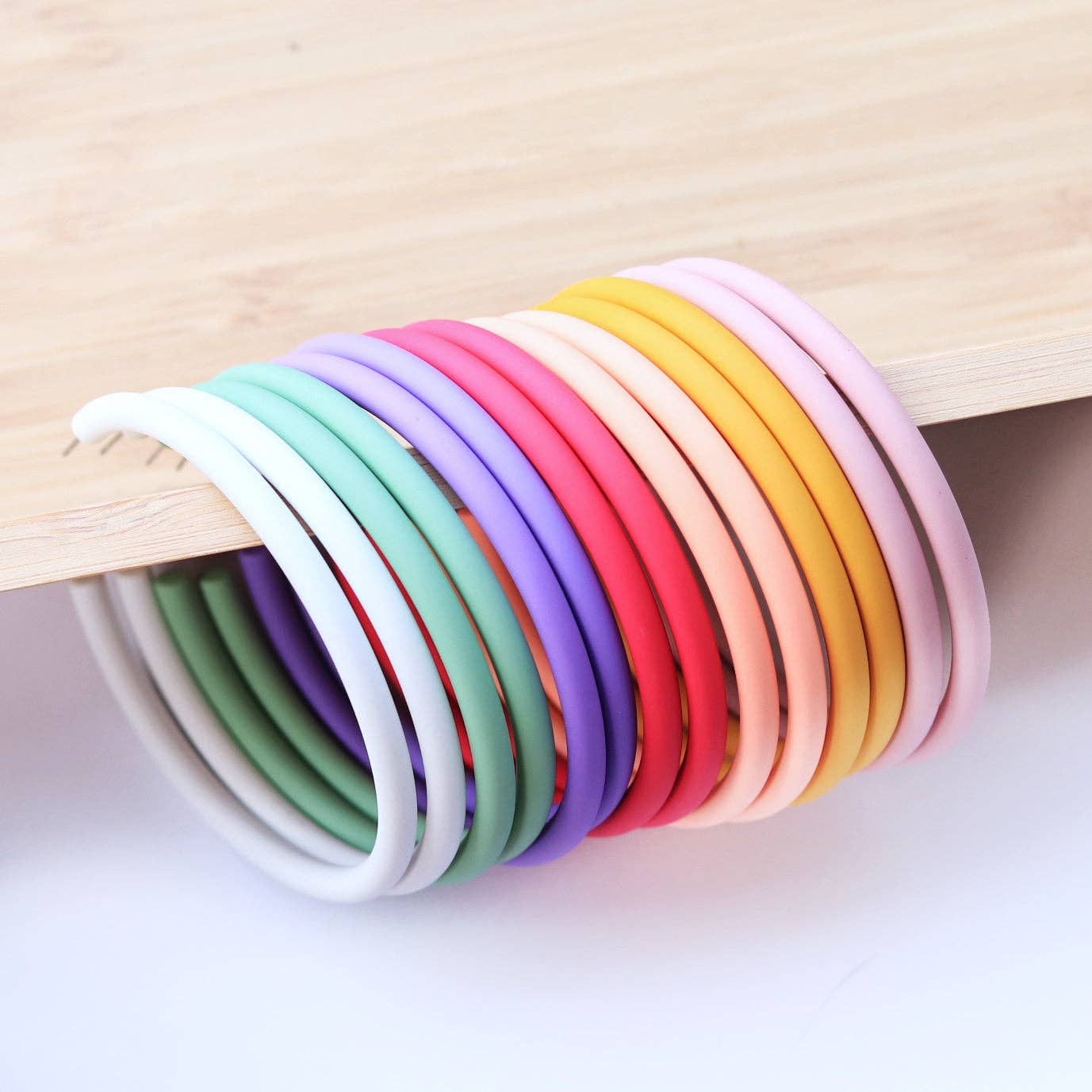 Large Skinny Peach Hoop Earring