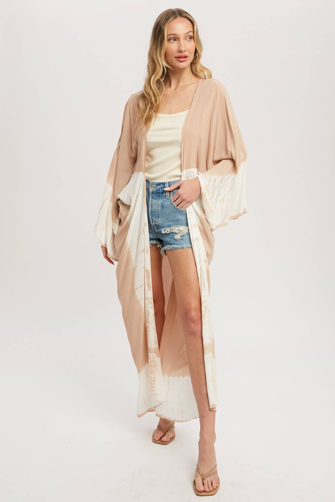 TIE DYE MAXI KIMONO