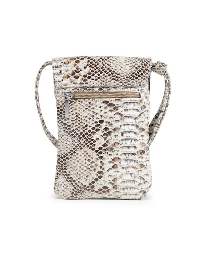 Penny Phone Bag - Camel Snake