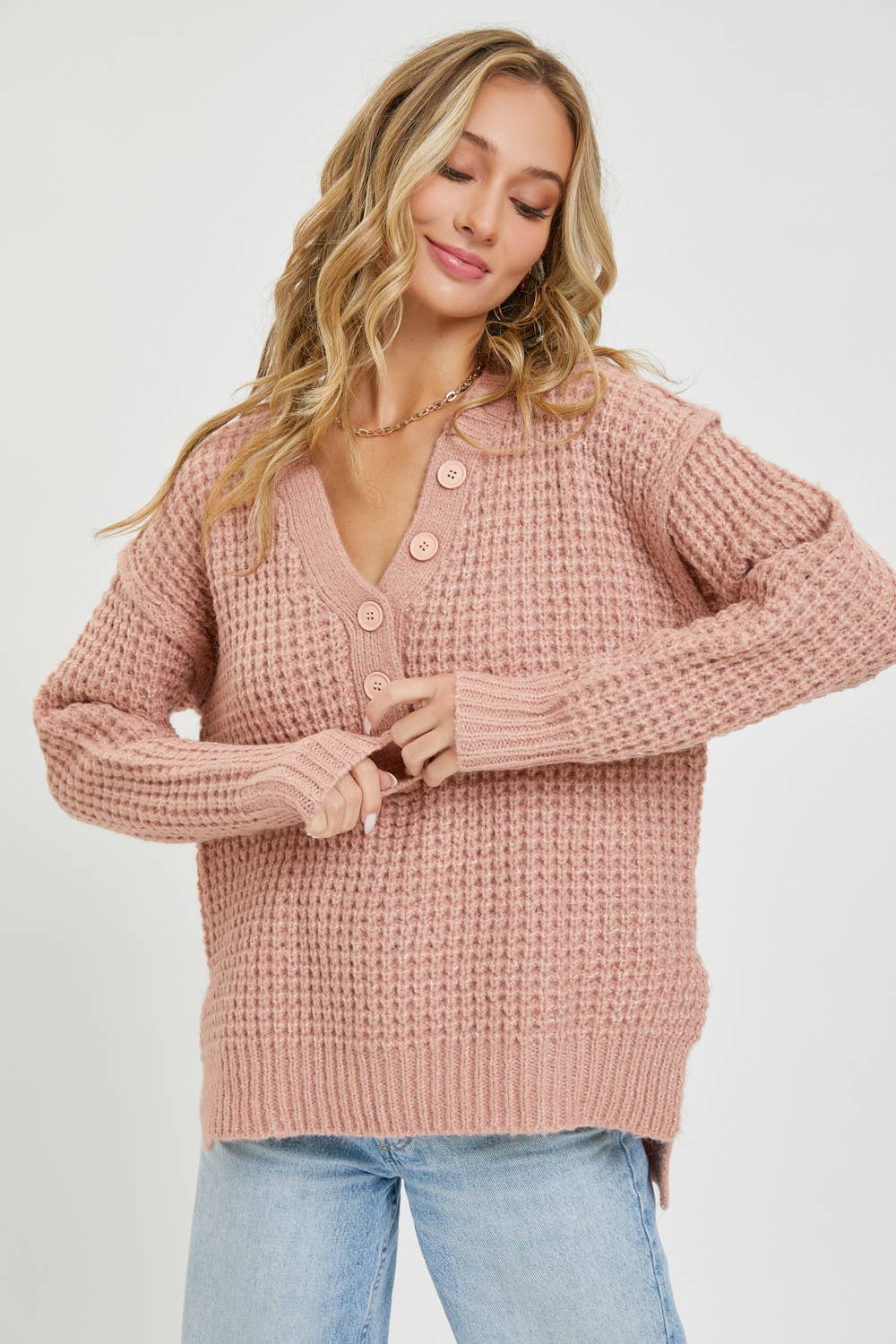 Soft Waffle Knit Sweater