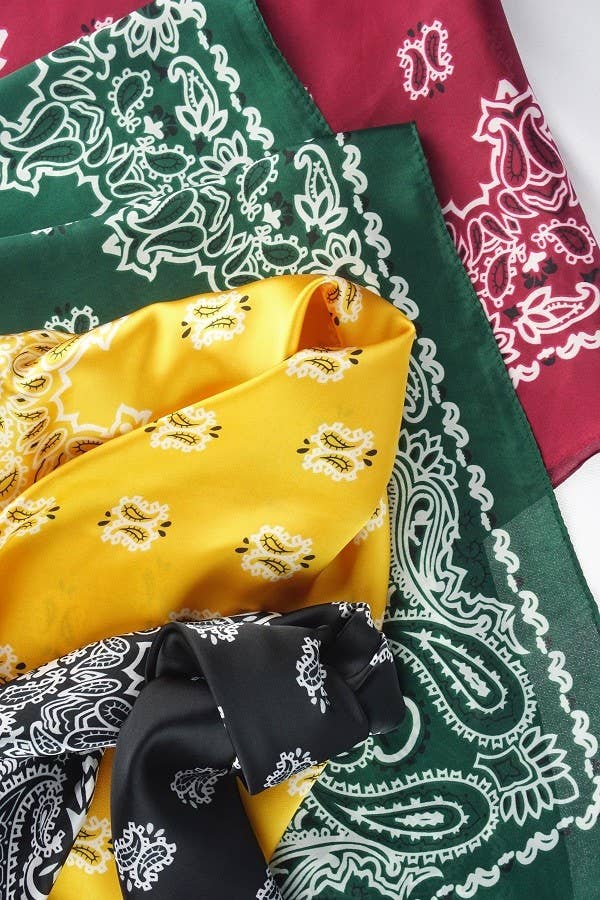 Satin Neckerchief Scarf Hunter Green