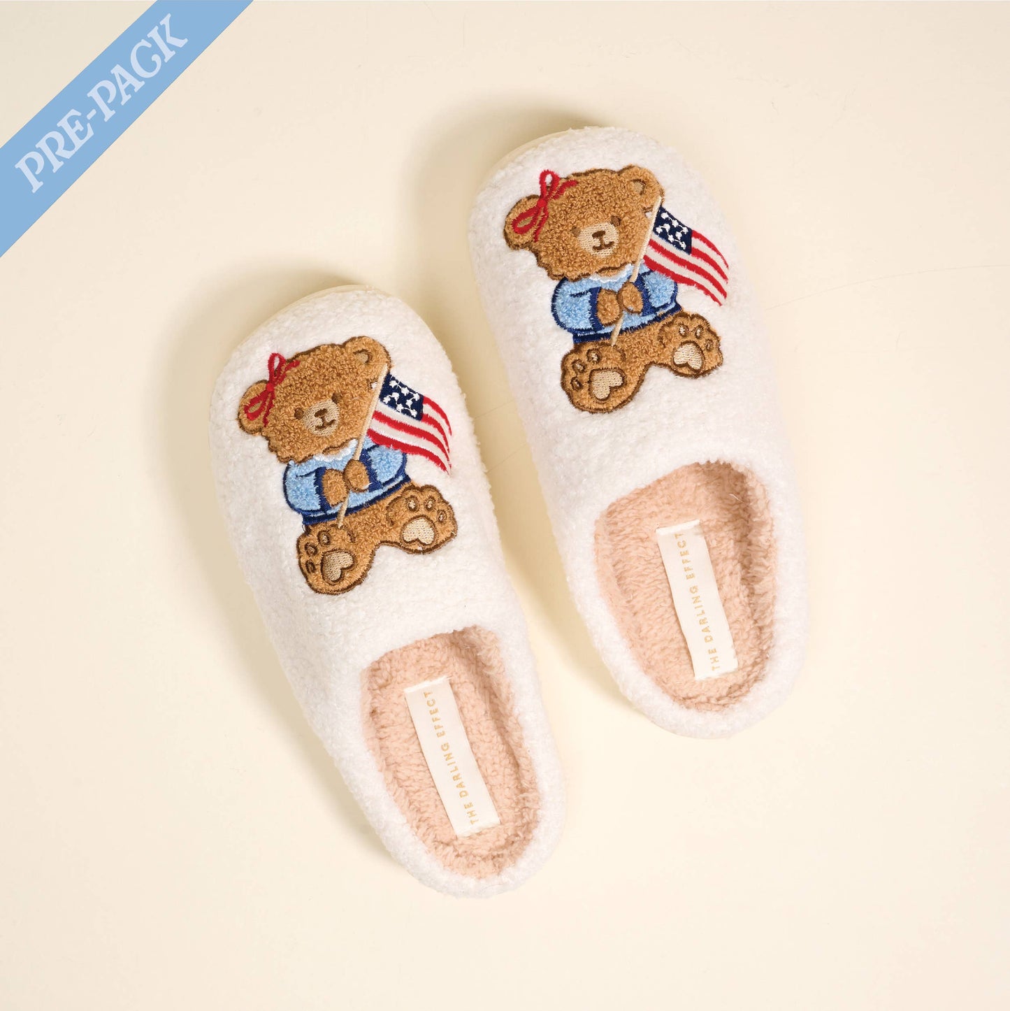 Fuzzy Slippers–Star Spangled Bear Pre-Pack