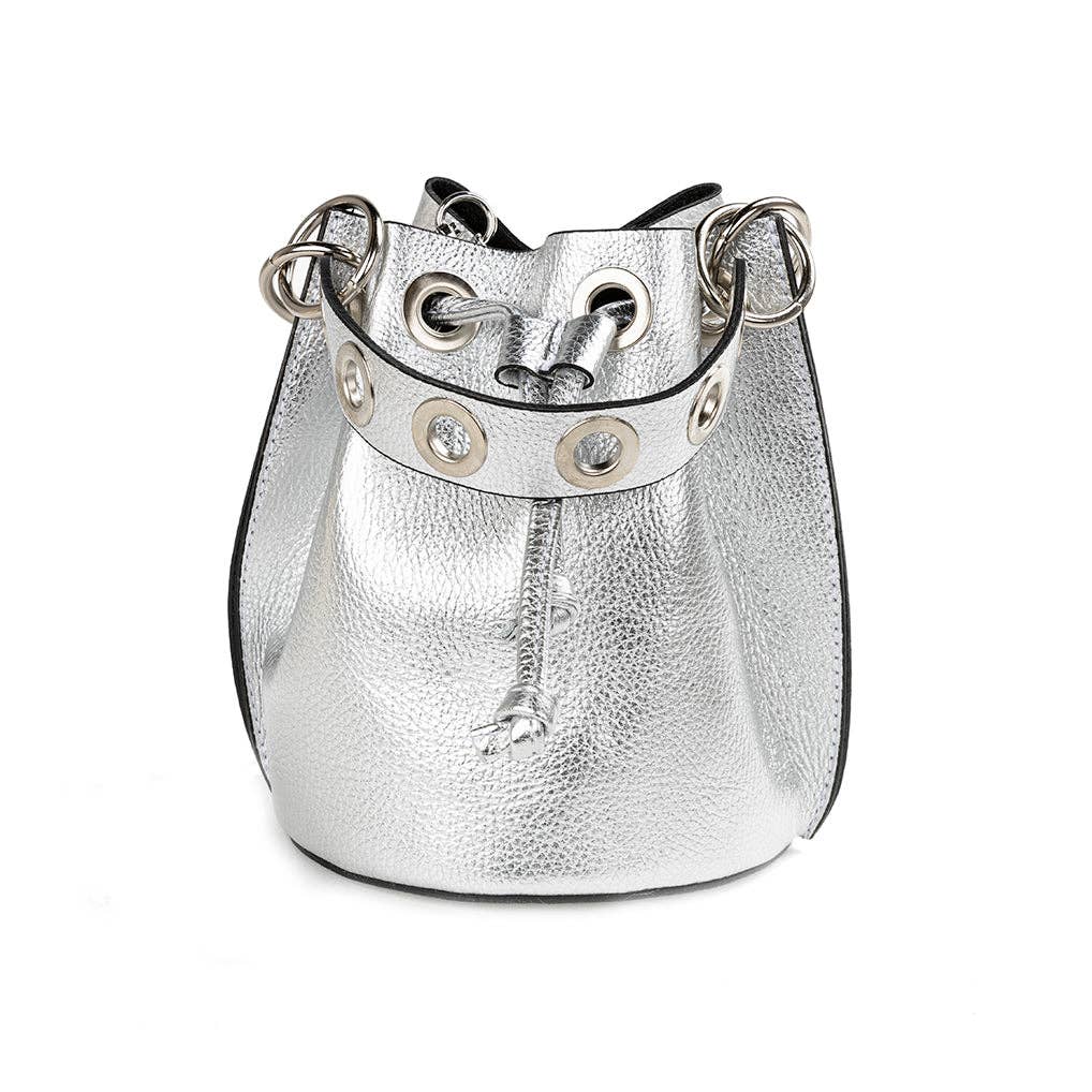 GENUINE ITALIAN LEATHER BUCKET BAG