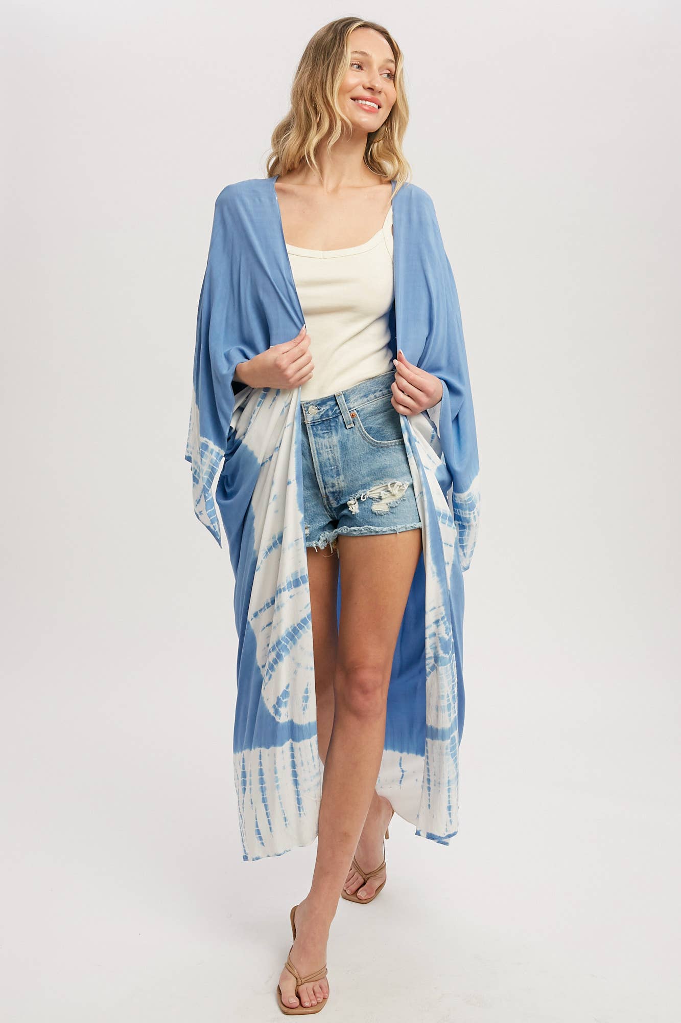 TIE DYE MAXI KIMONO