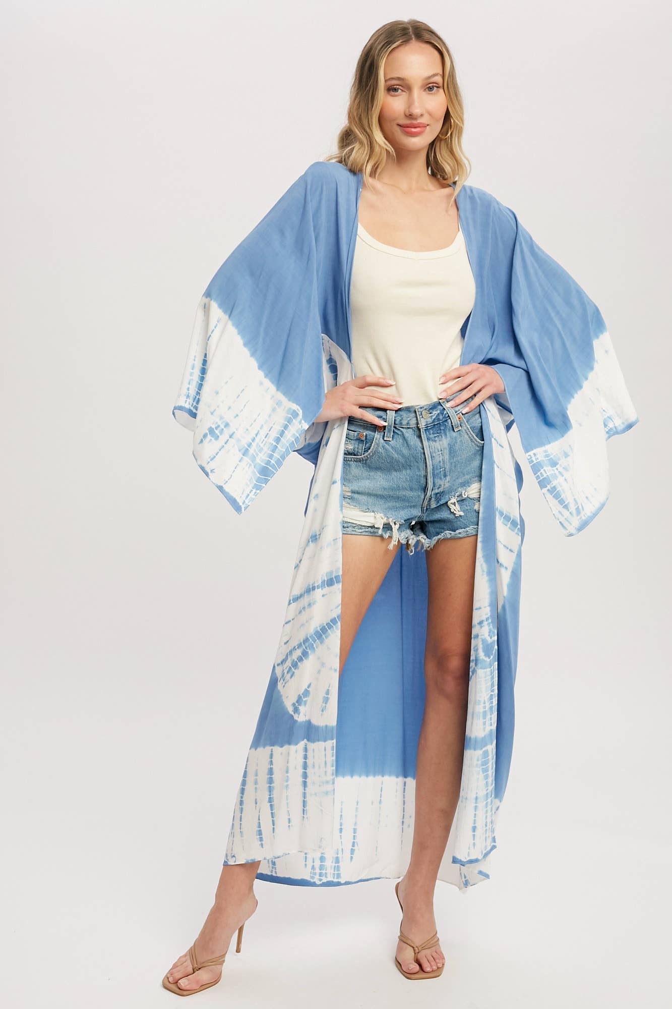 TIE DYE MAXI KIMONO