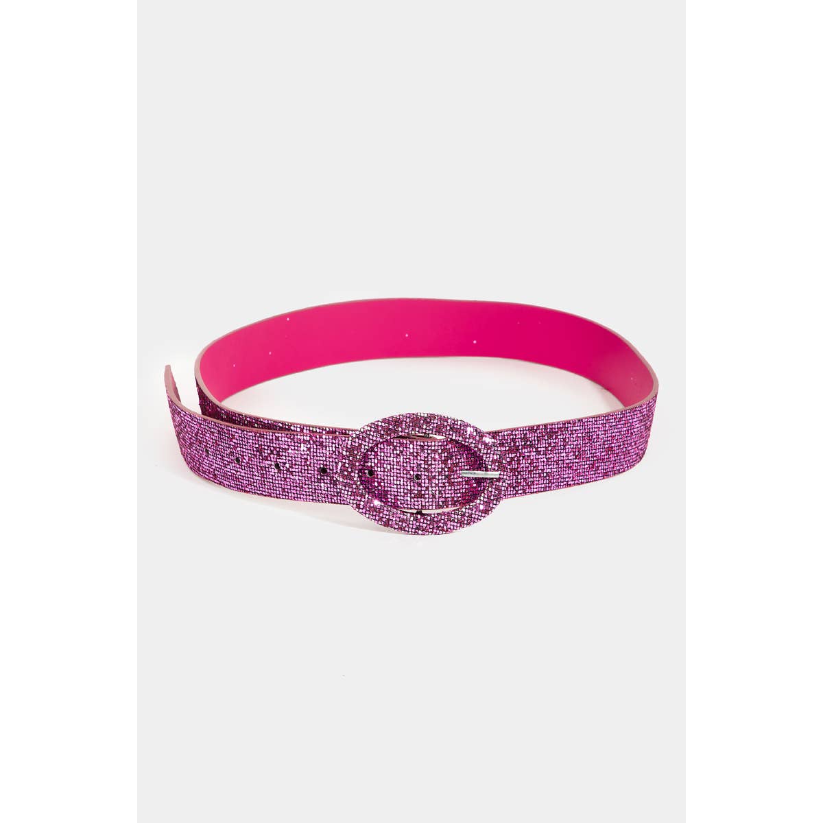 Full Sequin Faux Leather Belt