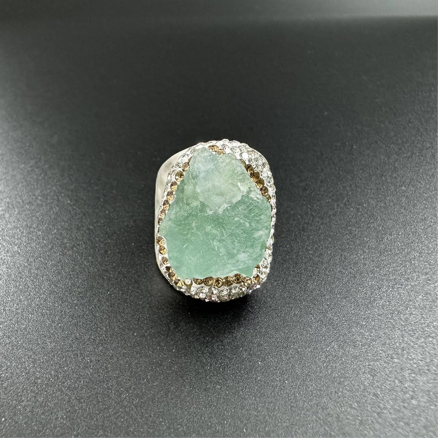 Fluorite Rhinestone Alloy Rings