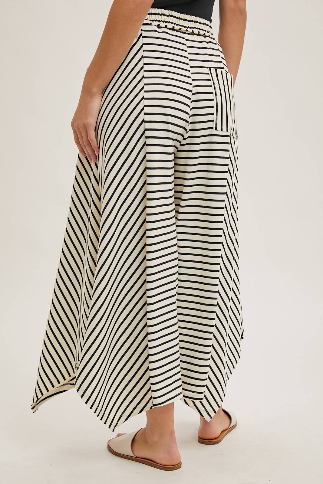STRIPED WIDE LEG PALAZZO PANTS