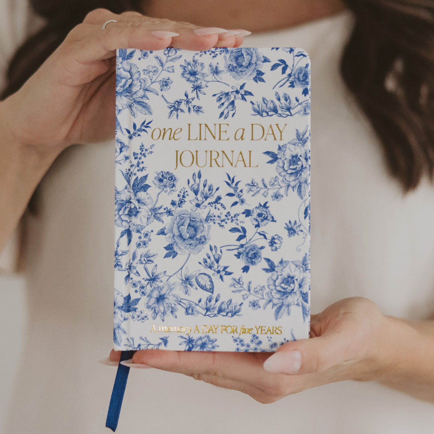 Blue Delft One Line A Day Fabric Journal