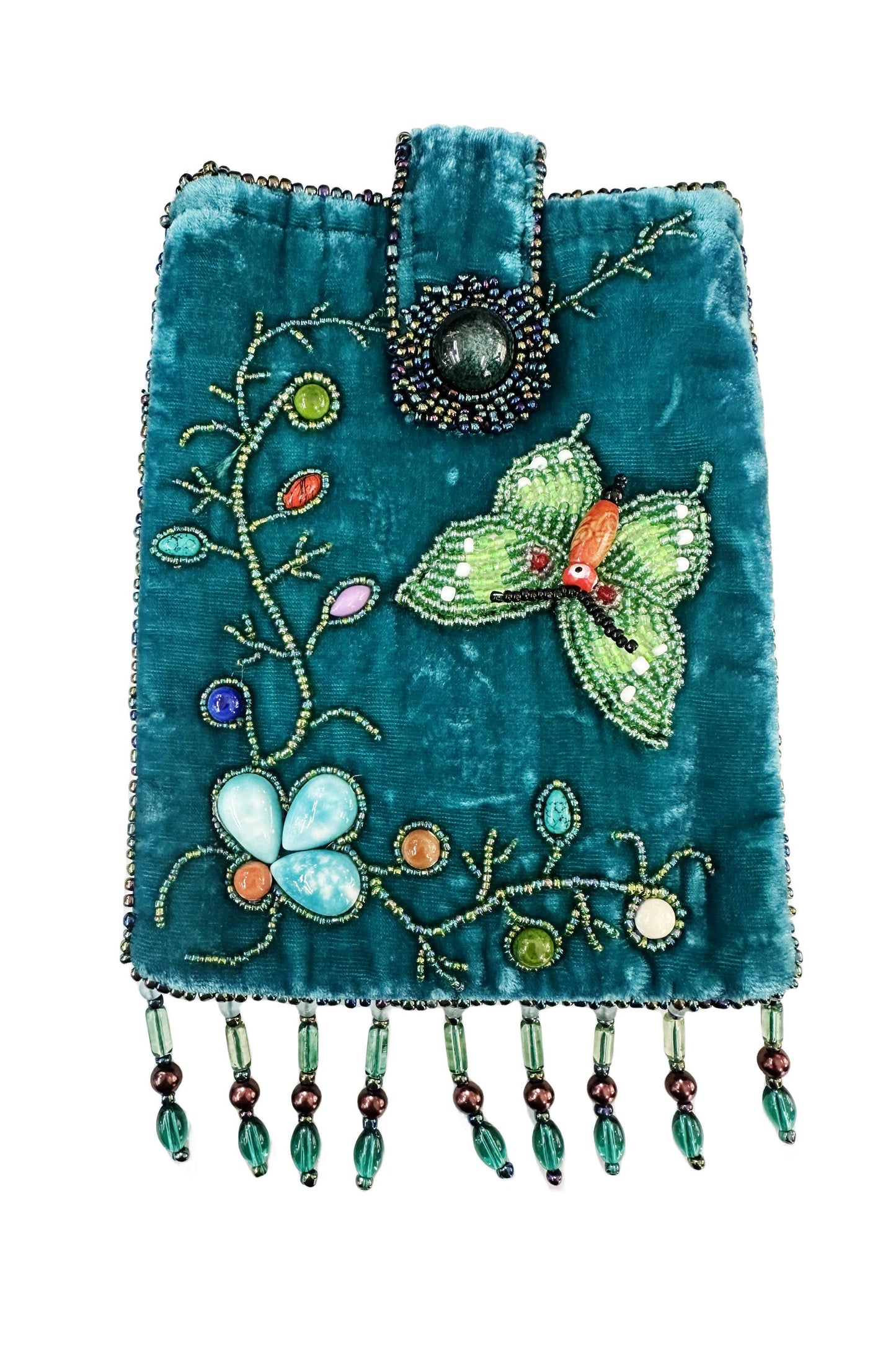 Butterfly Rectangular Velvet Crossbody VBG15-BU
