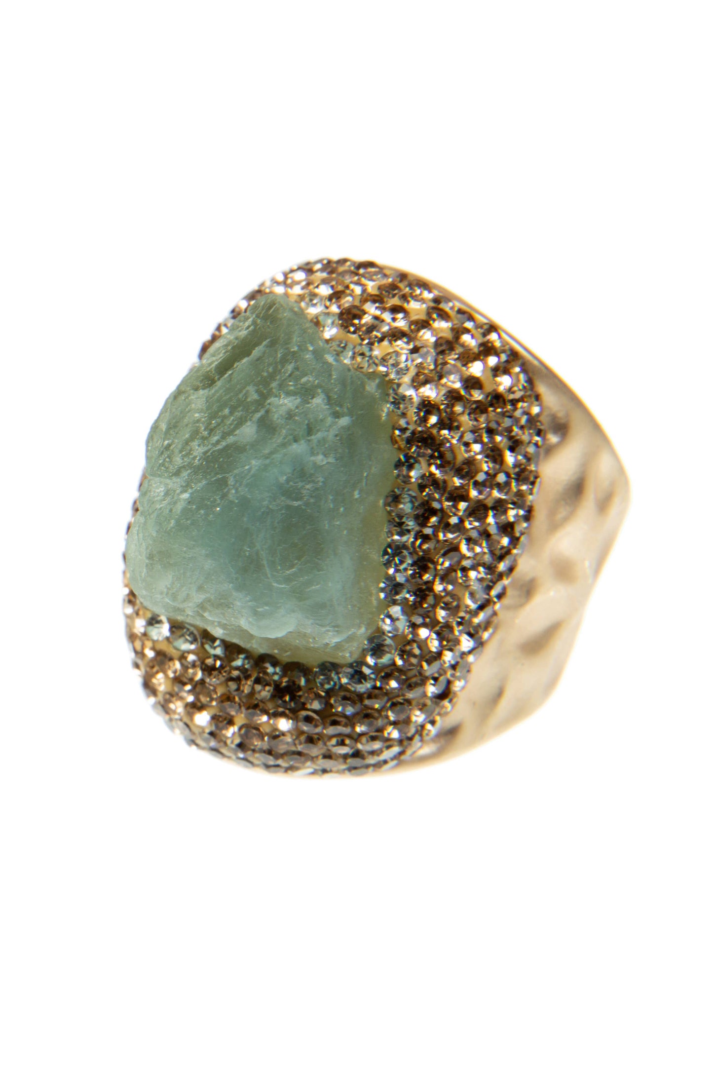 Fluorite Rhinestone Alloy Rings