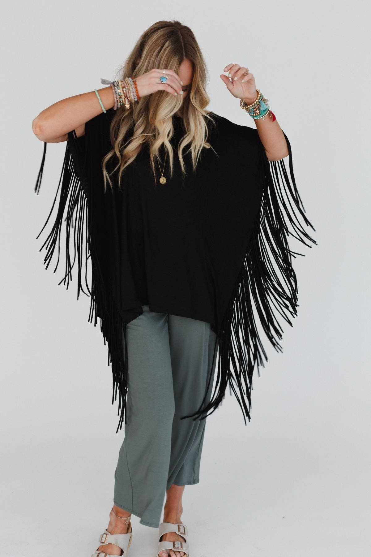 Fringe Top - Black