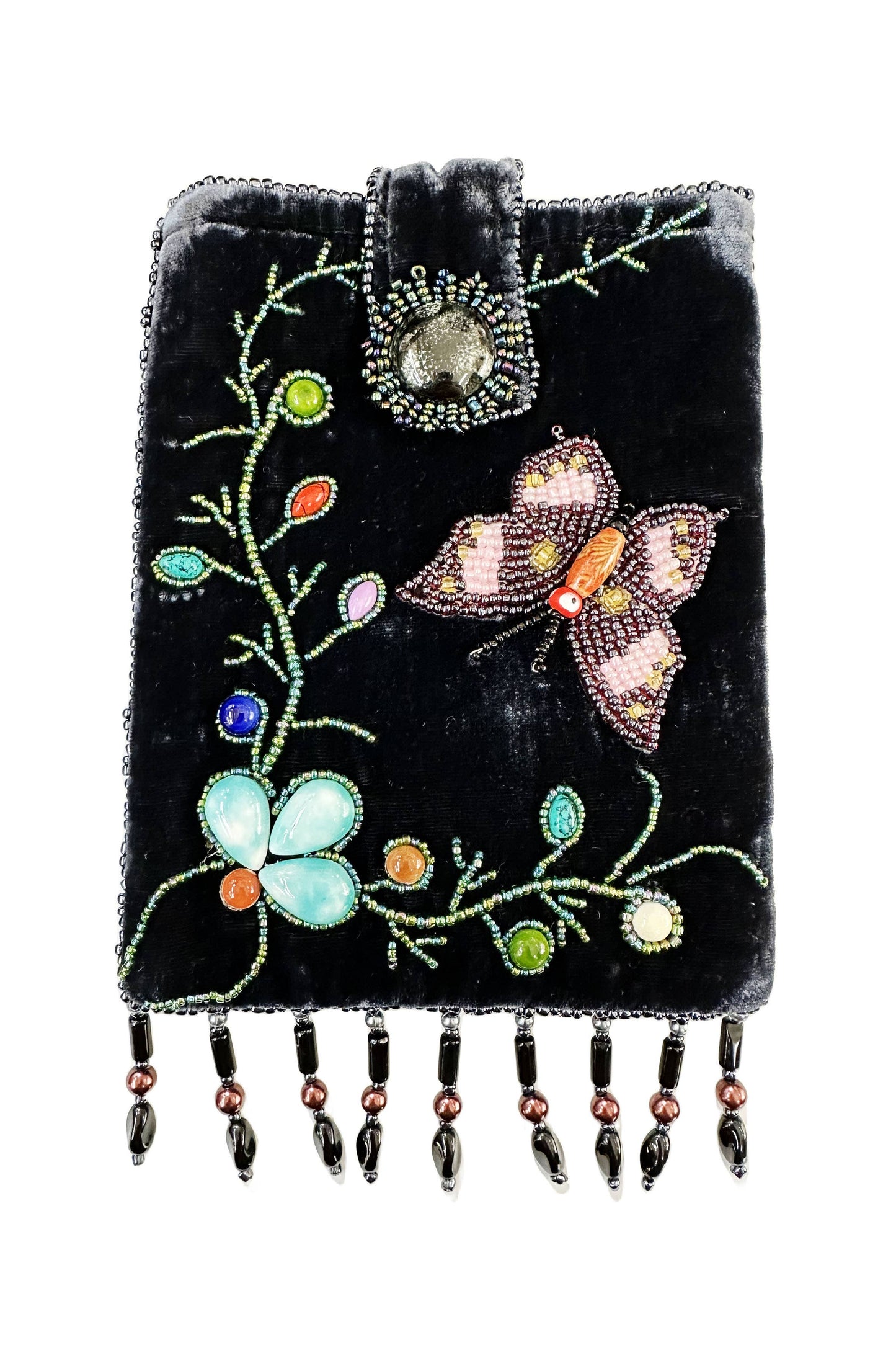Butterfly Rectangular Velvet Crossbody VBG15-BU