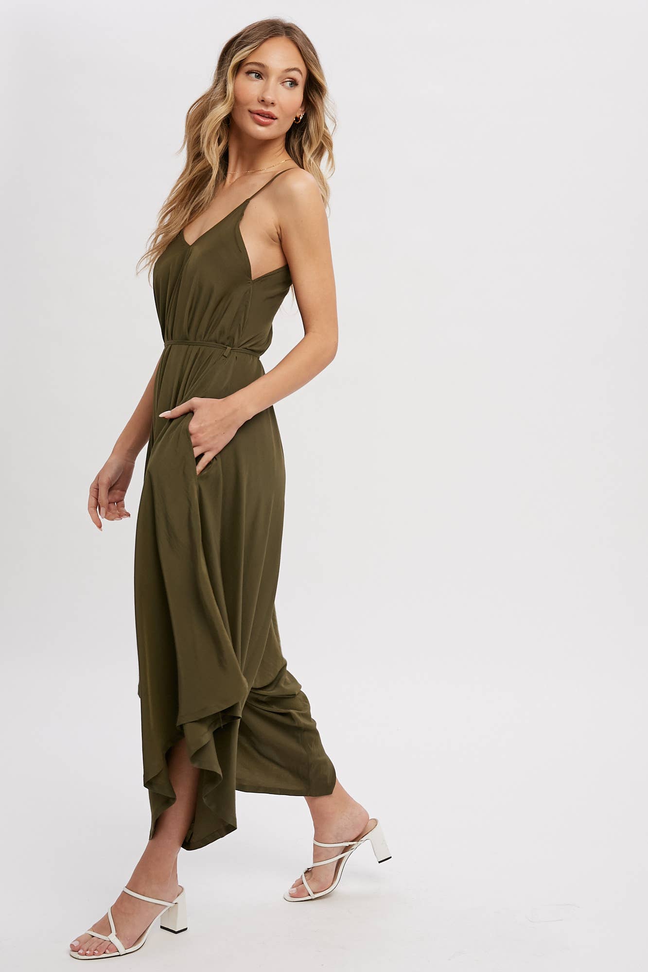 Olive Harem Jumpsuit