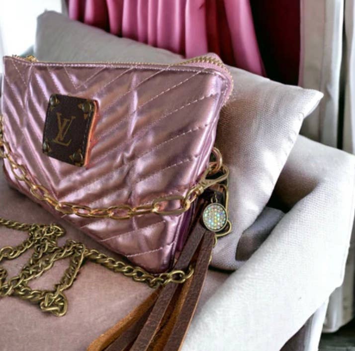 Metallic Rose LV Crossbody