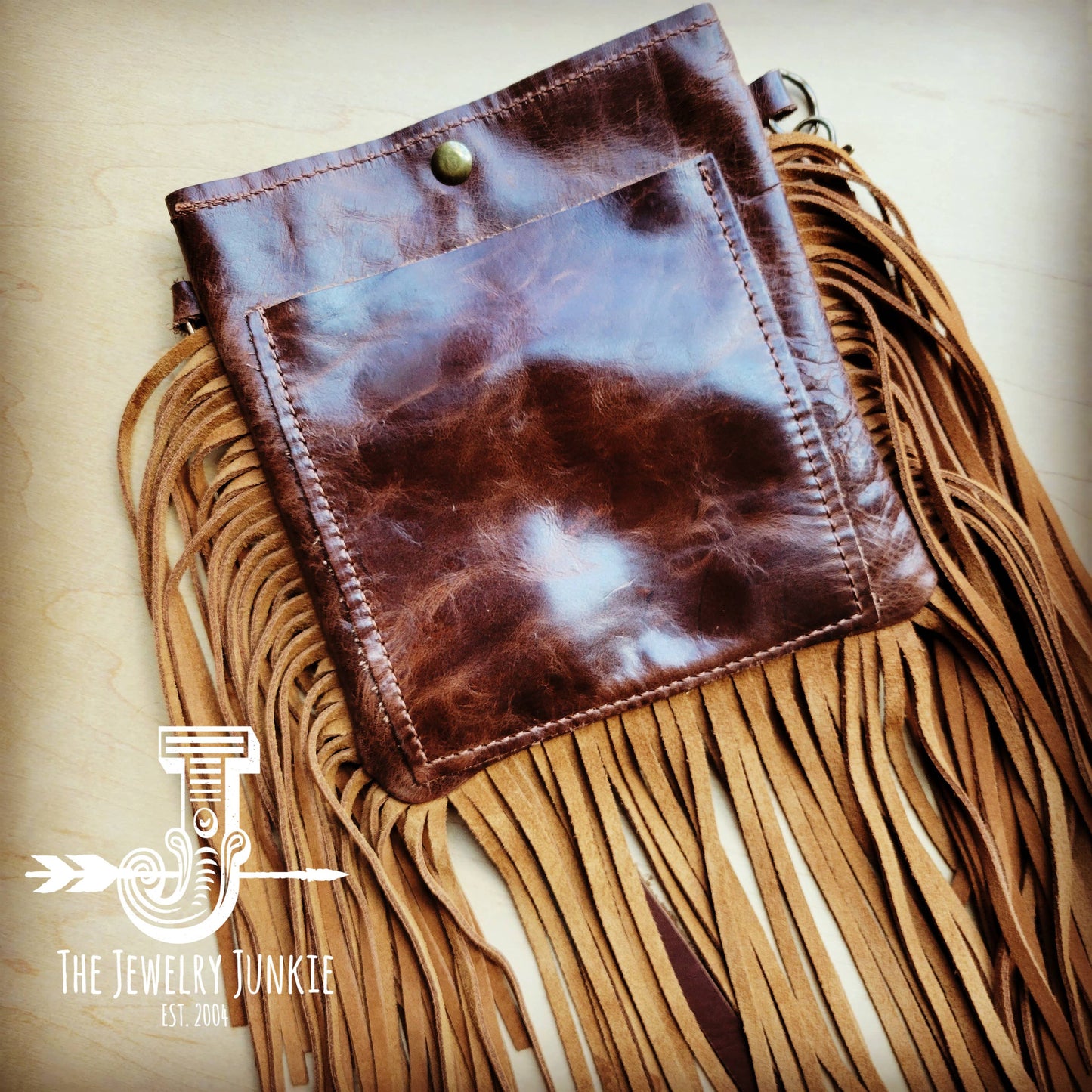Crossbody White Chateau Leather Fringe