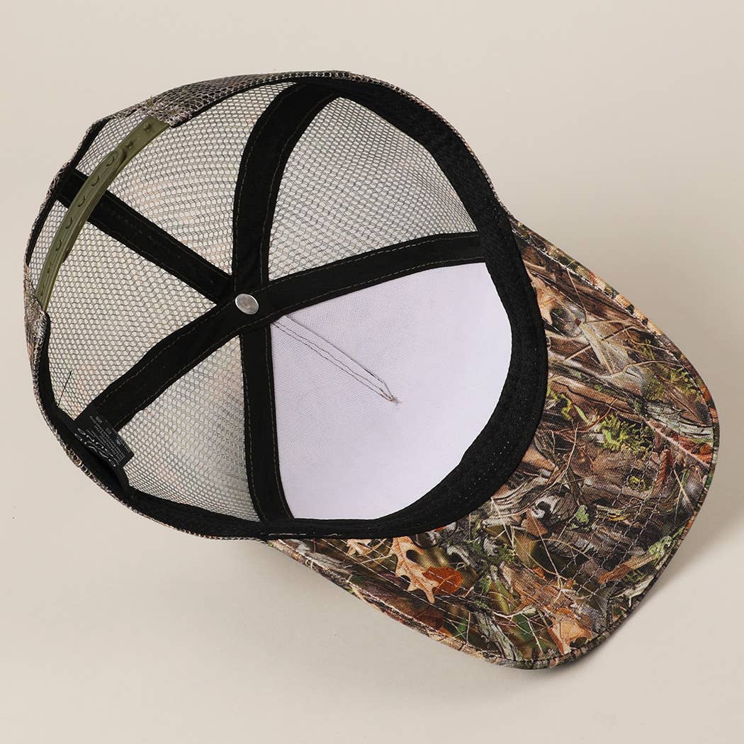 Cowboy and Horse Embroidery Patch Mesh Cap