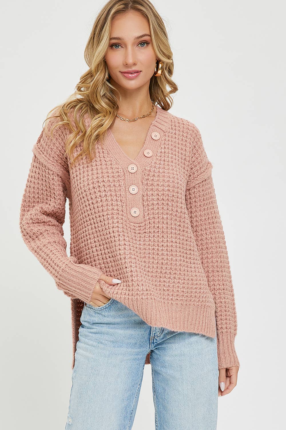 Soft Waffle Knit Sweater