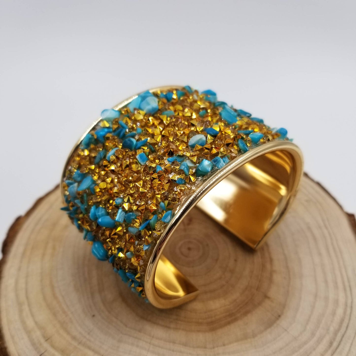 Vintage Boho Crushed Stone Bracelet