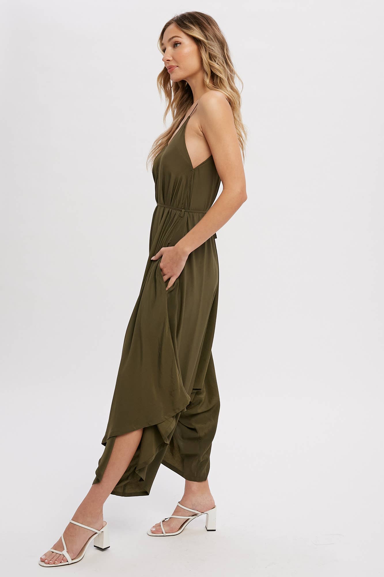 Olive Harem Jumpsuit