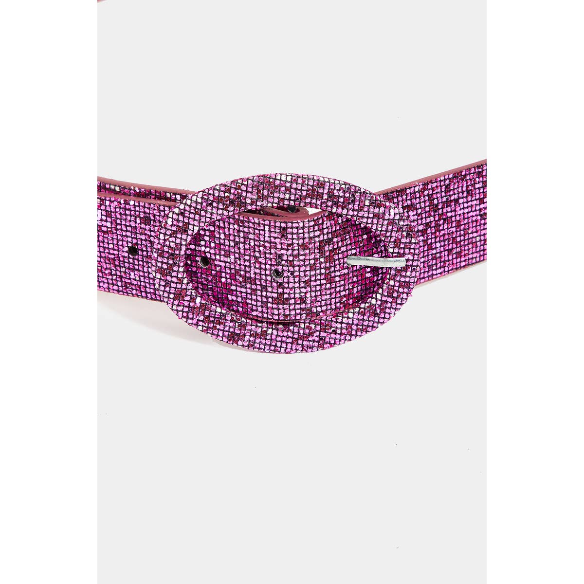 Full Sequin Faux Leather Belt