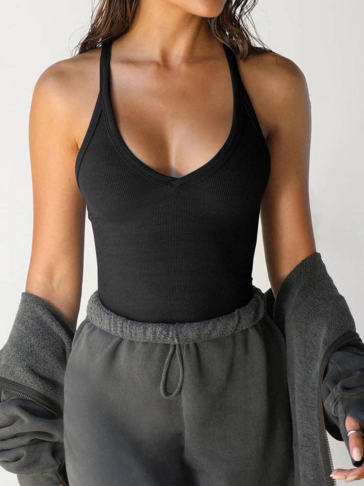 Ribbed Slim Camisole Tank