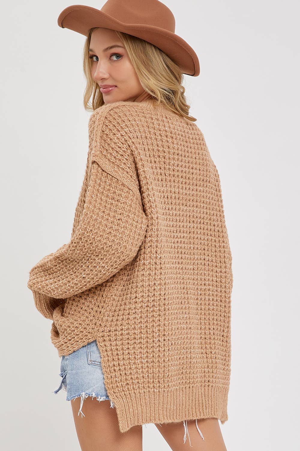 Soft Waffle Knit Sweater