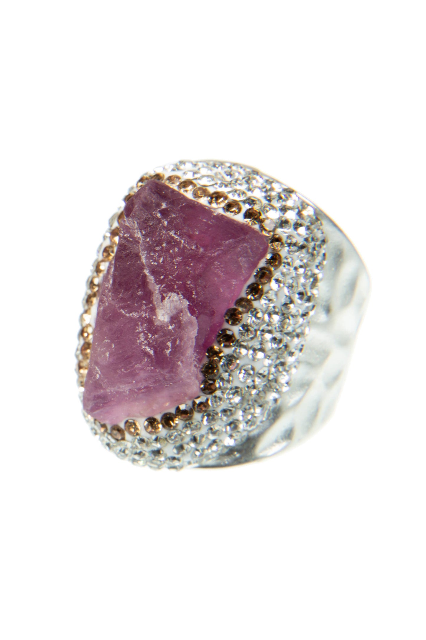 Fluorite Rhinestone Alloy Rings