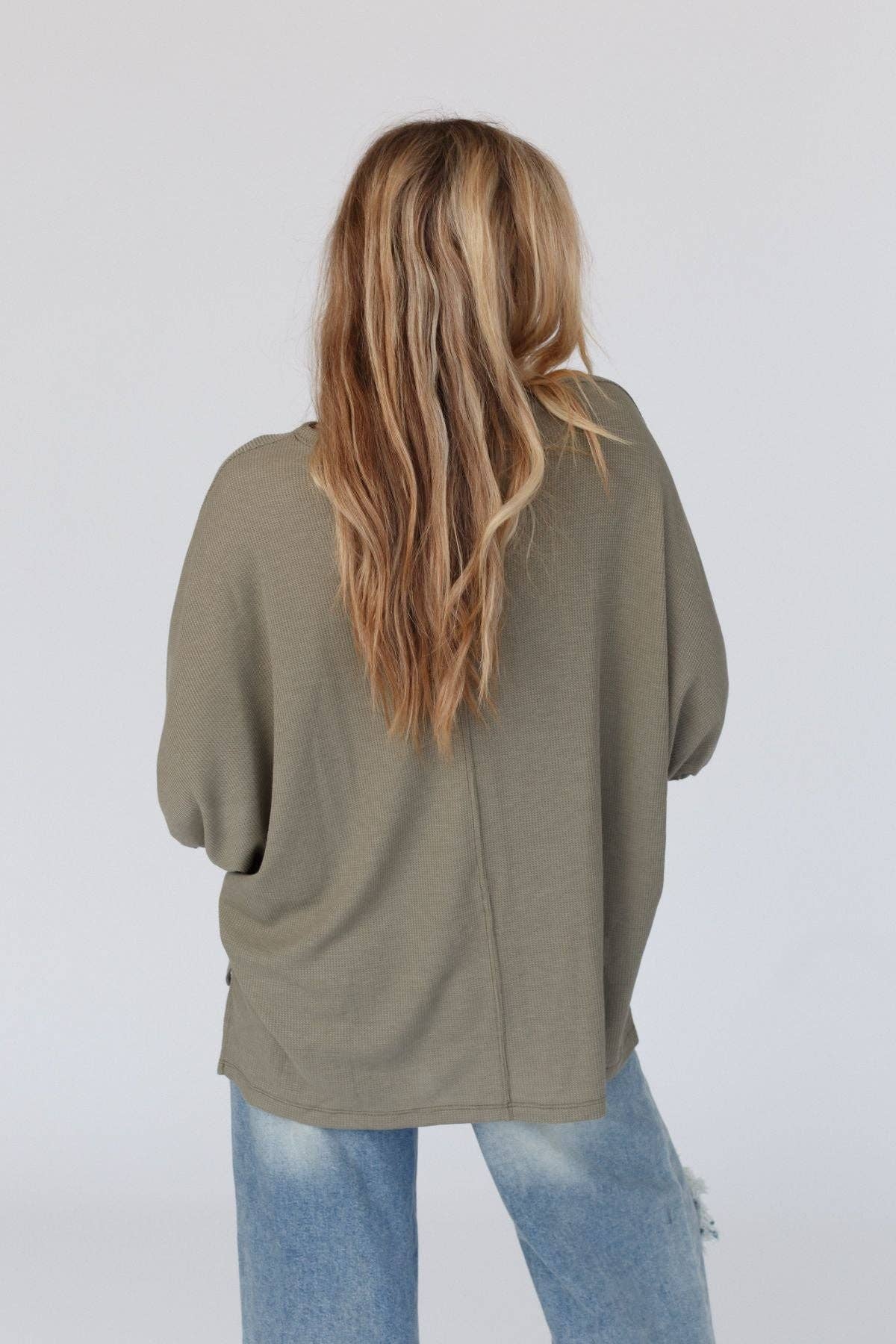 Puff Sleeve Tee - Olive
