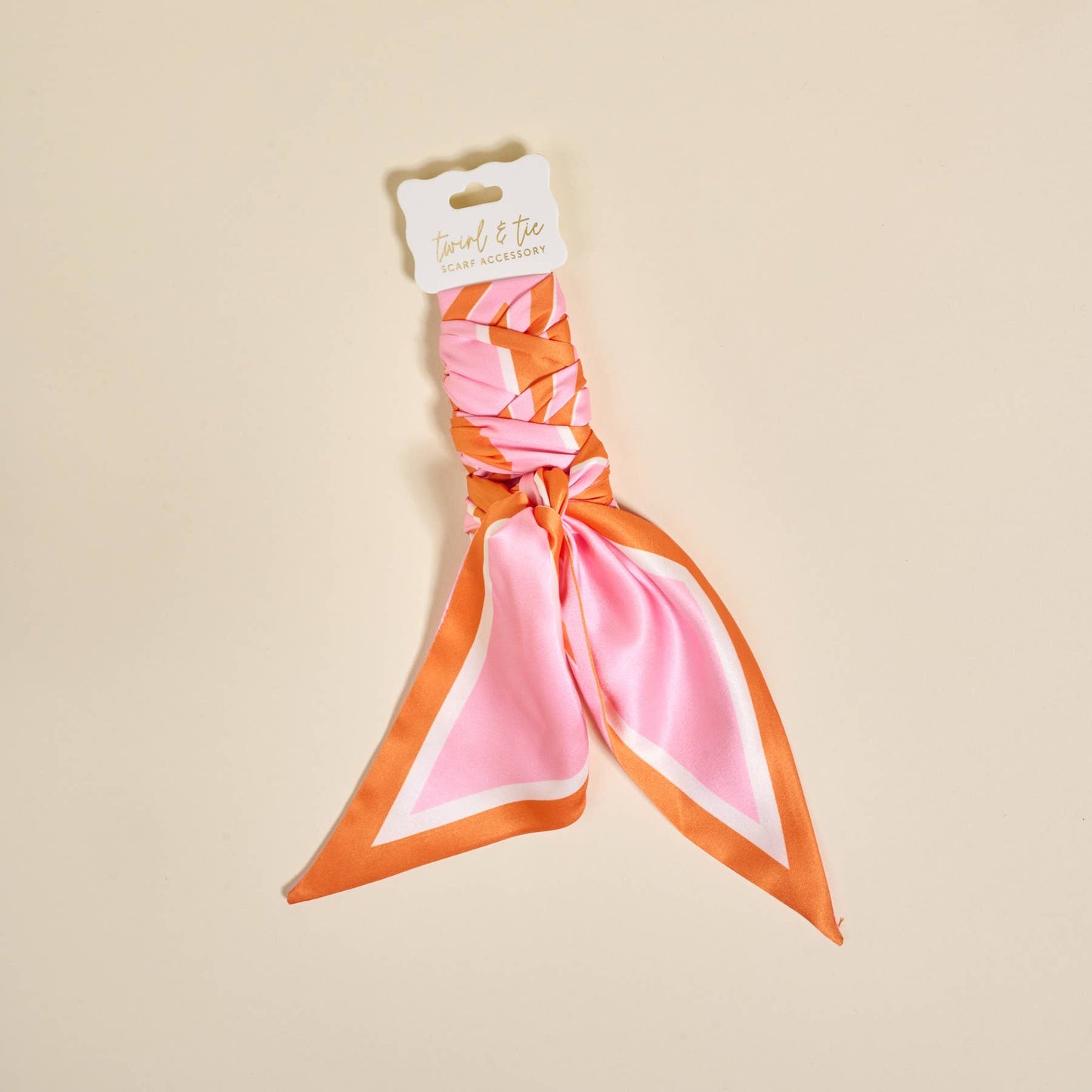 Twirl & Tie Scarf Accessory–Sicily Stripes Pink
