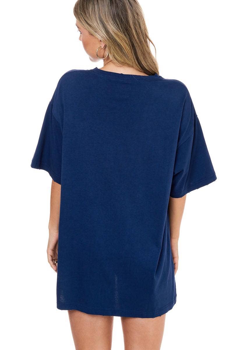 GLITTER' Football Helmets All-Over Graphic S/S Oversized Tee