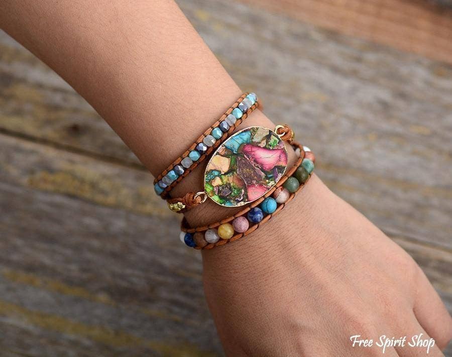 Color Splash Wrap Bracelet, Boho Bracelet