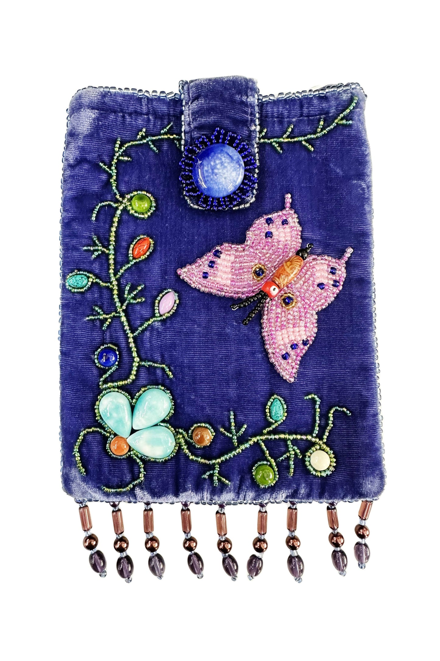 Butterfly Rectangular Velvet Crossbody VBG15-BU