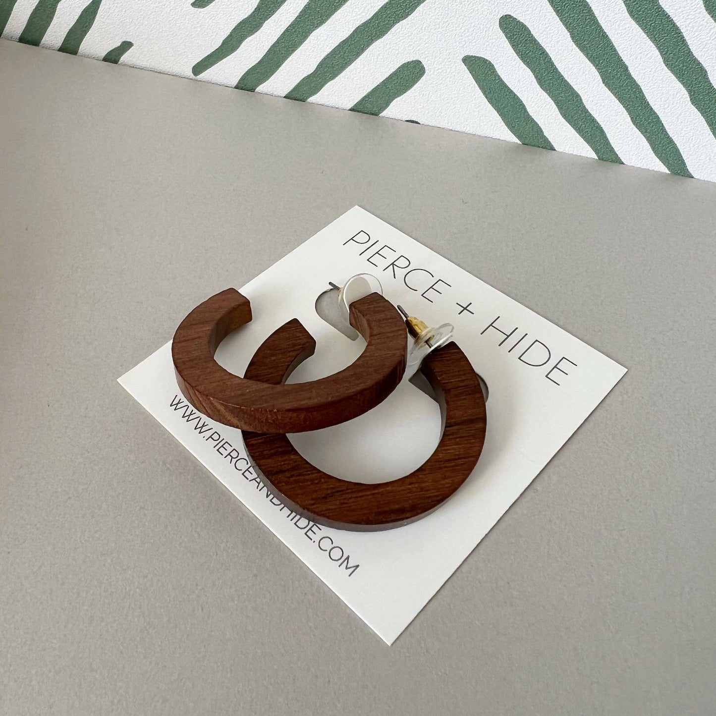 Wood Hoop Earrings