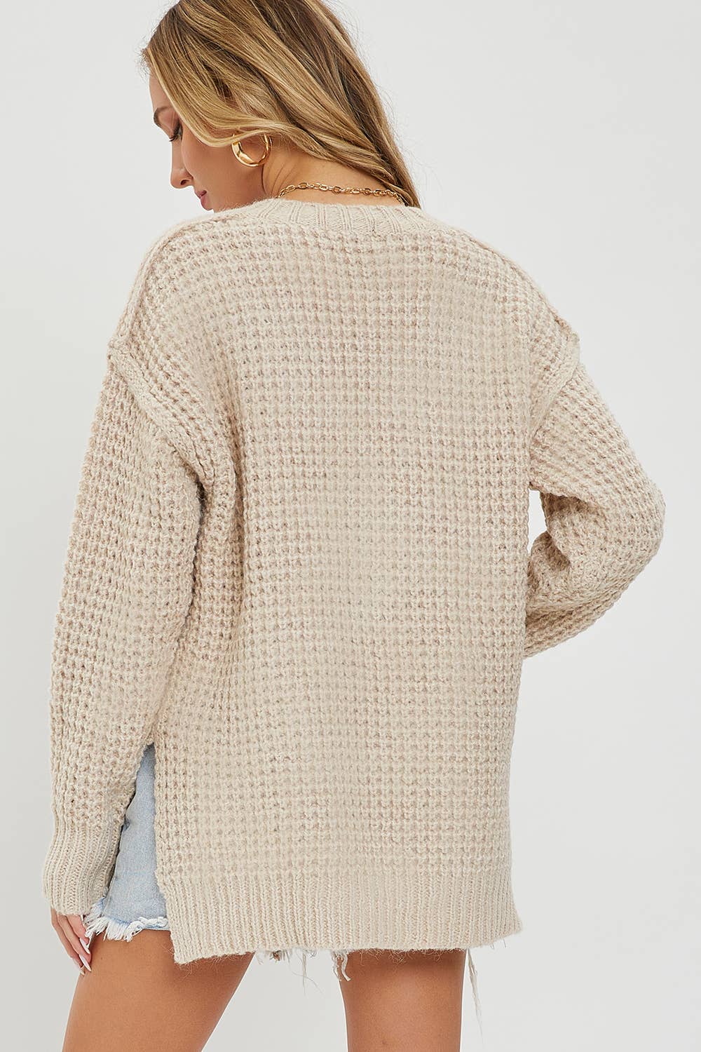 Soft Waffle Knit Sweater