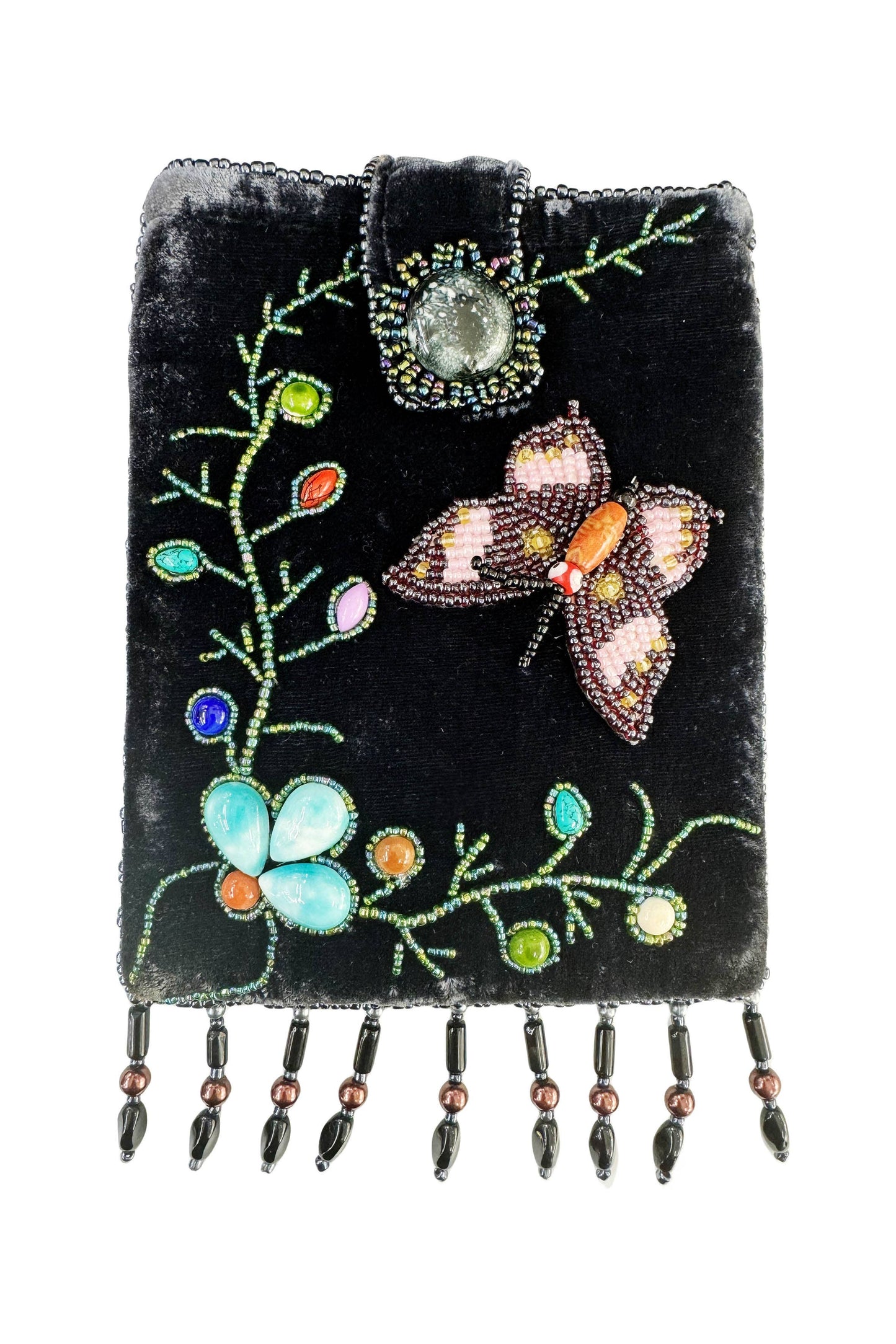 Butterfly Rectangular Velvet Crossbody VBG15-BU