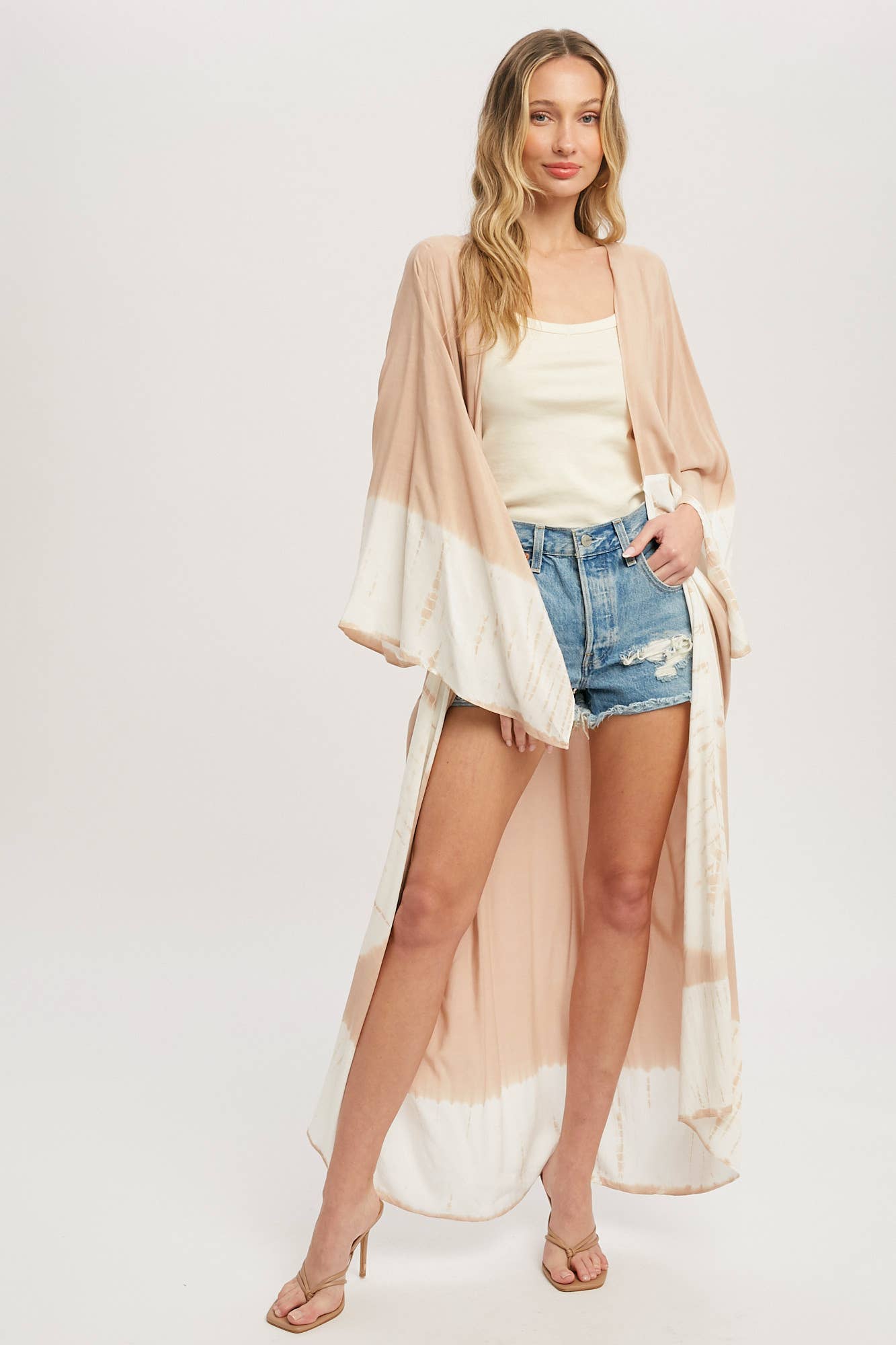 TIE DYE MAXI KIMONO
