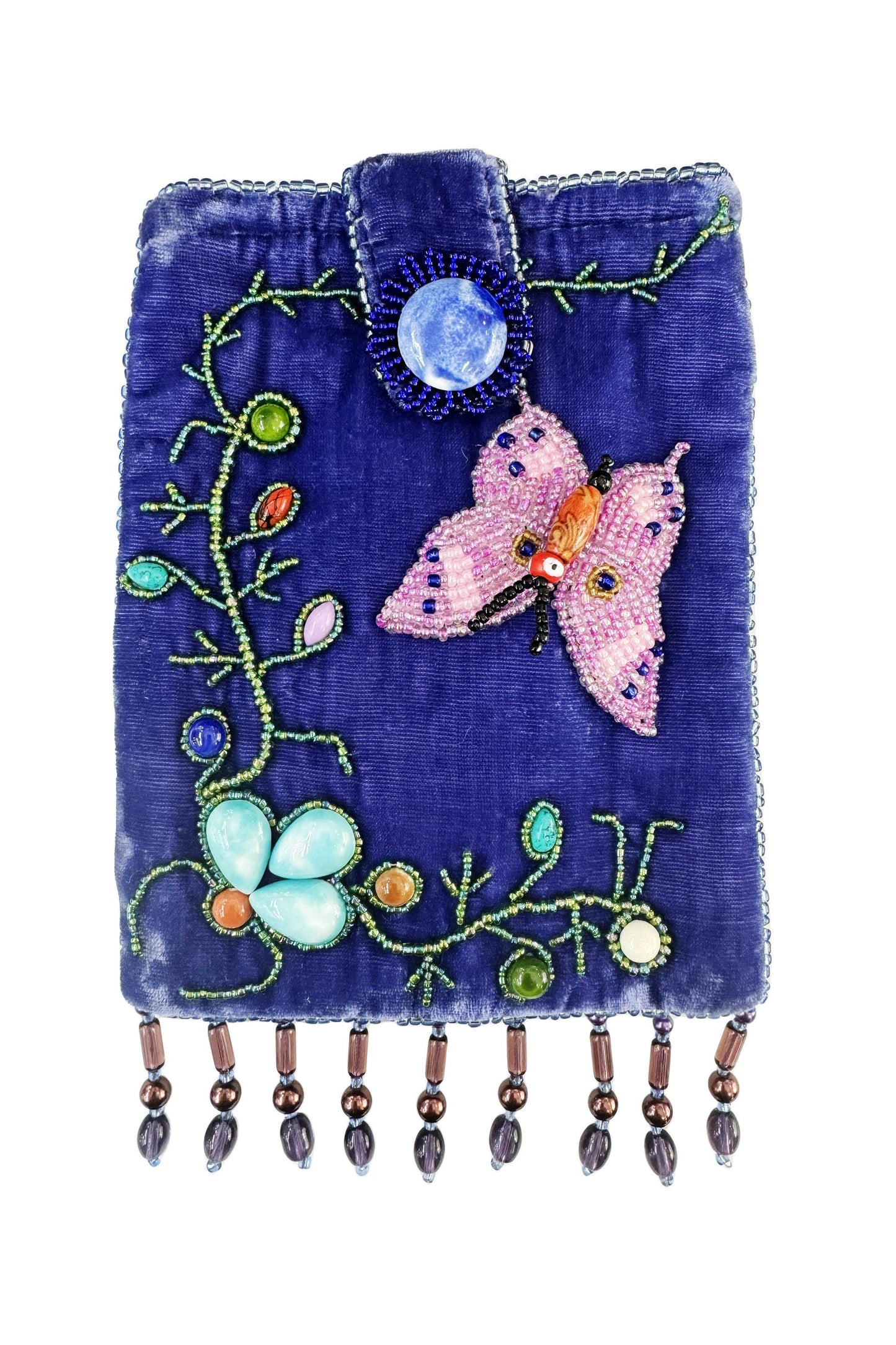 Butterfly Rectangular Velvet Crossbody VBG15-BU
