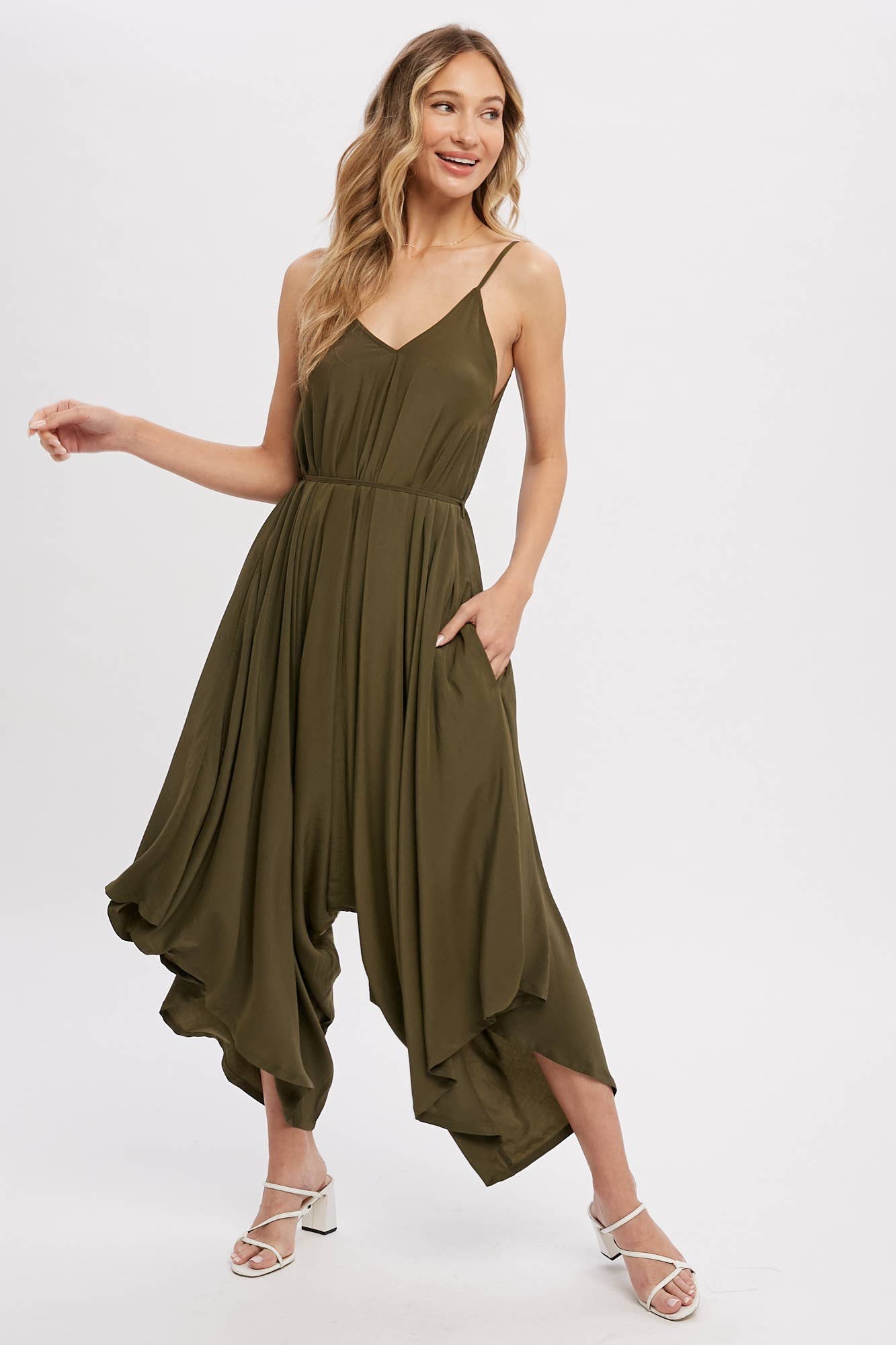 Olive Harem Jumpsuit
