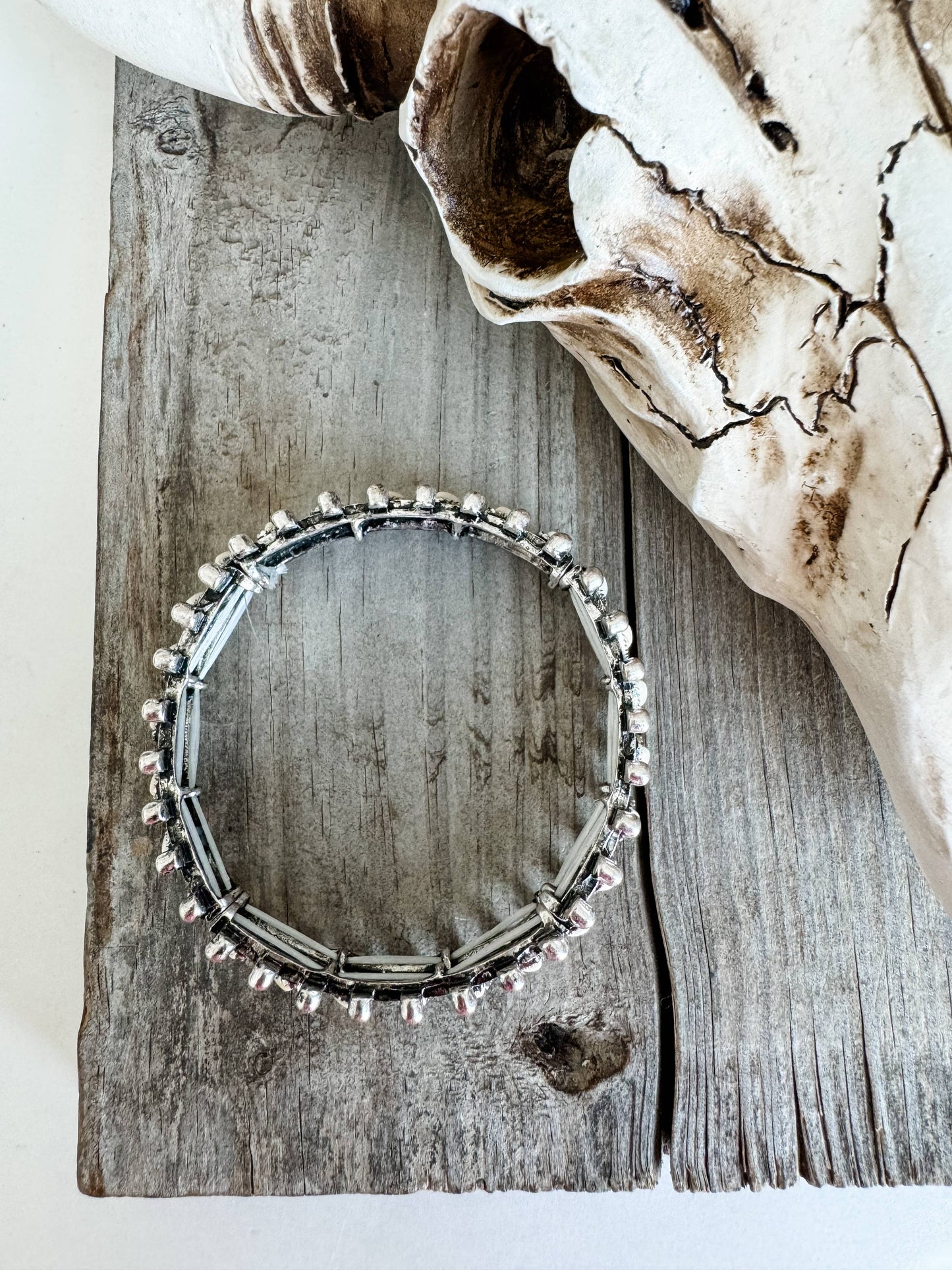 Western Turquoise Semi Stone Stackable Bracelet Set