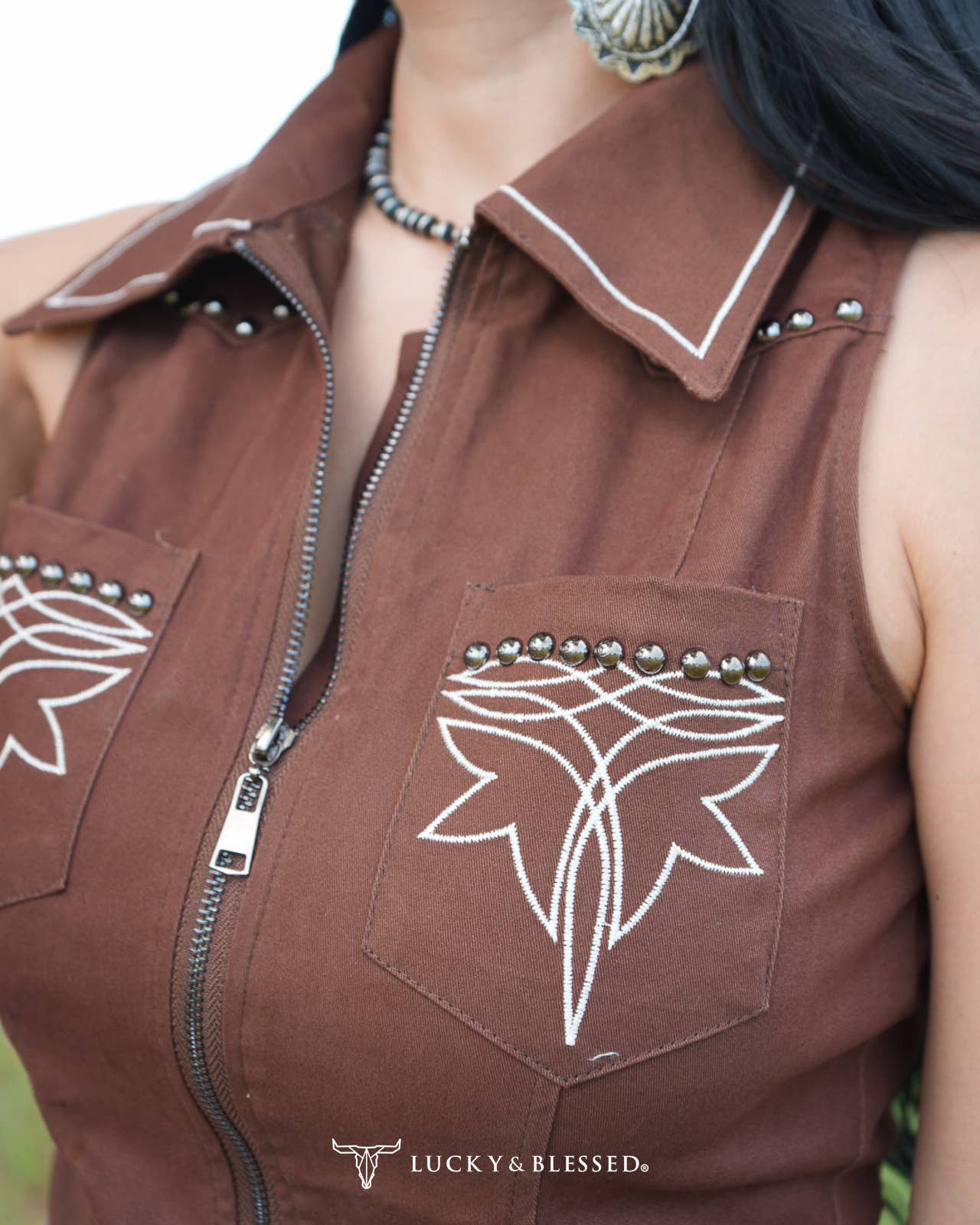 Western Stitch Studded Dress