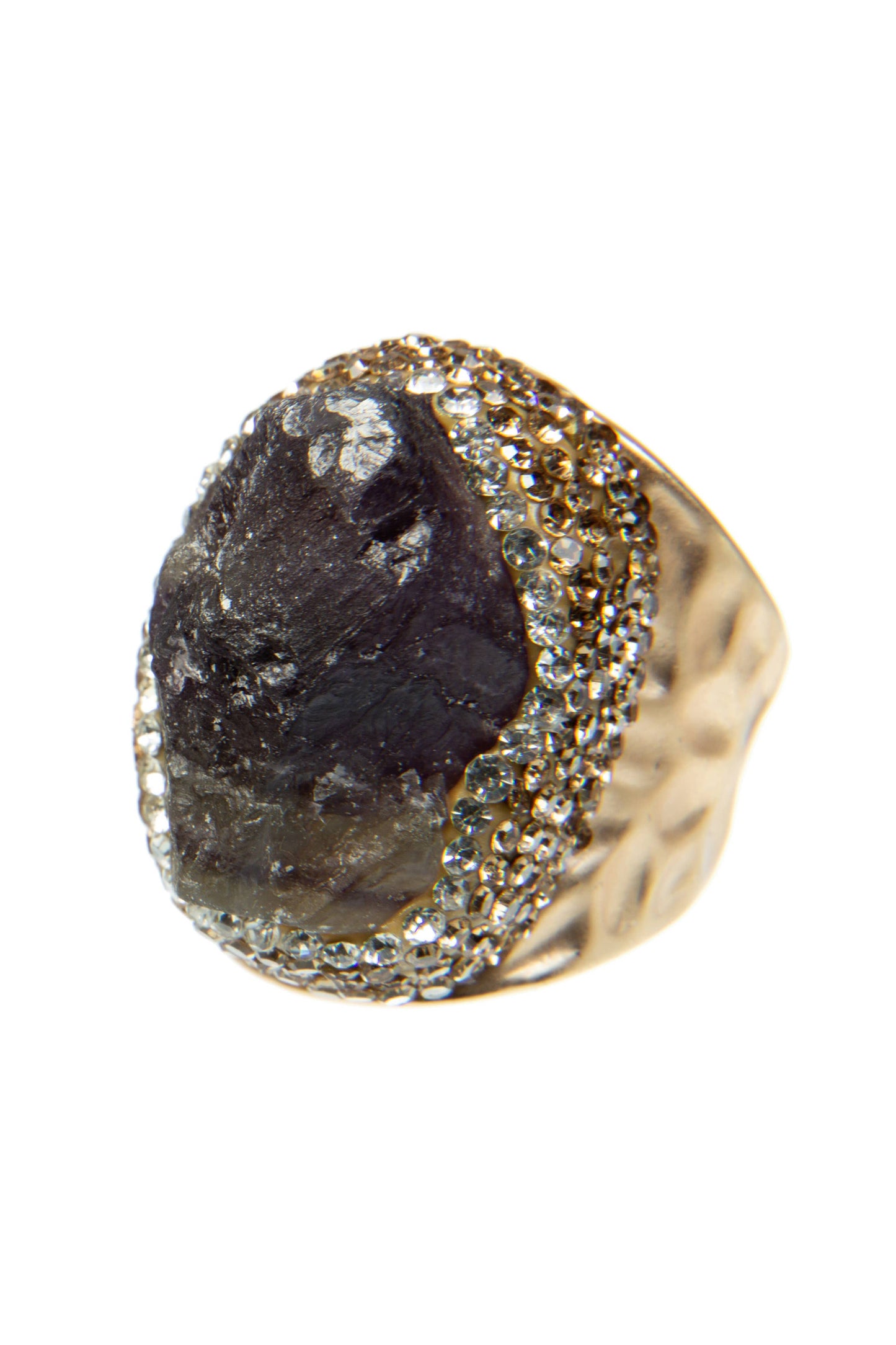 Fluorite Rhinestone Alloy Rings