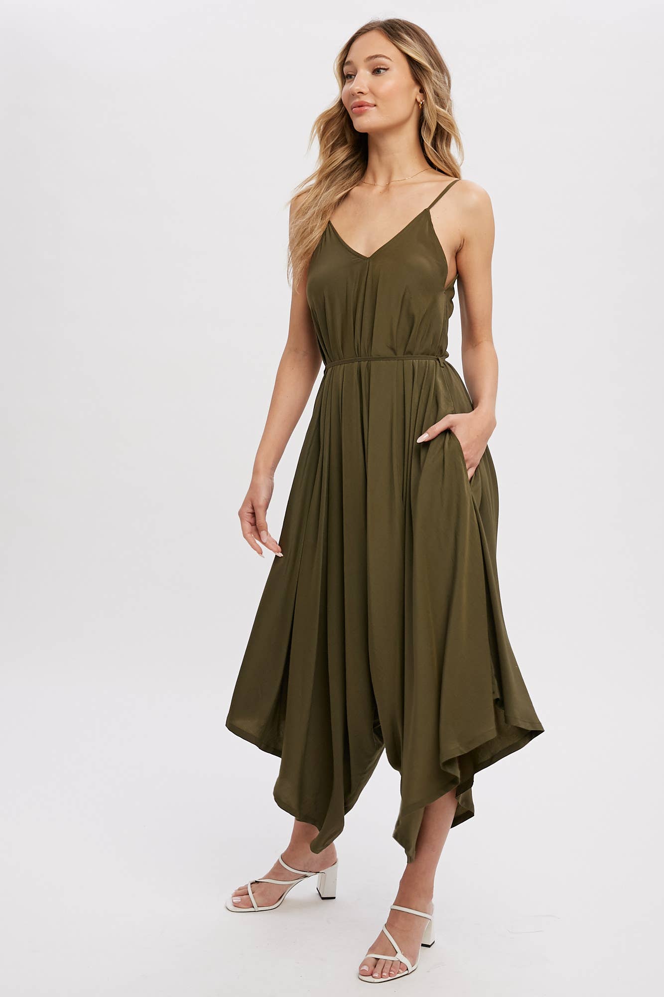 Olive Harem Jumpsuit