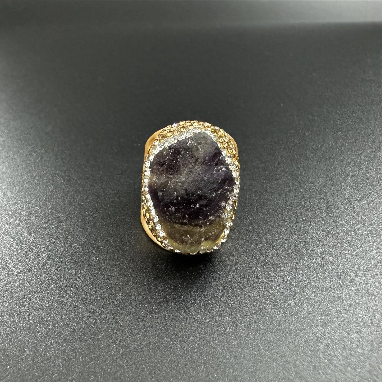 Fluorite Rhinestone Alloy Rings