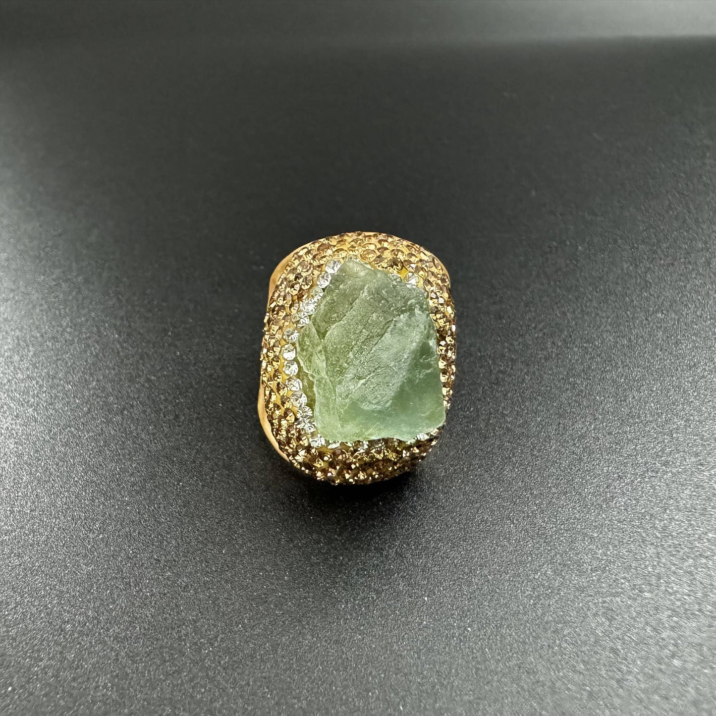 Fluorite Rhinestone Alloy Rings
